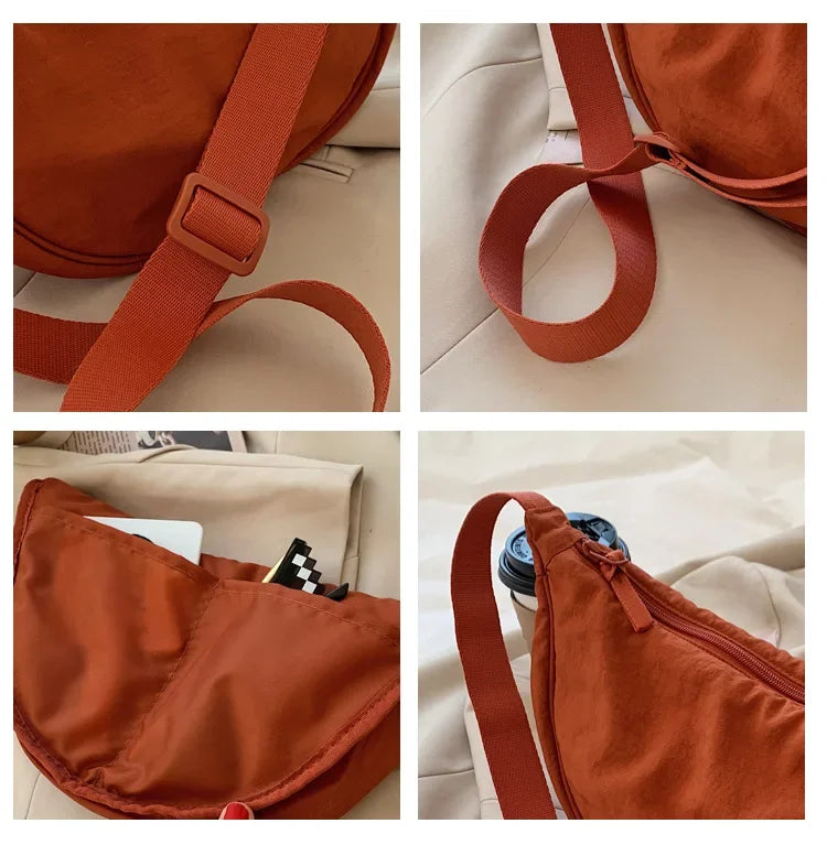 Casual Nylon Crossbody Bag for Women Designer Shoulder Bags Large Capacity Tote Lady Travel Shopper Bag Female Purses 2024