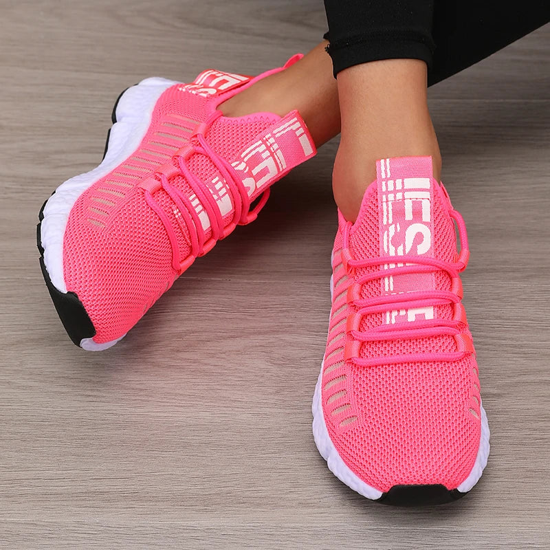 Women's Platform Sports Shoes - Breathable Hiking Walking Sneakers