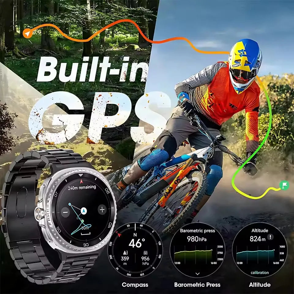 Clone Version For Galaxy Watch8 Classic GPS NFC Smart Watch 46mm AMOLEL BT Call 3ATM Waterproof Galaxy 7 Upgraded Smartwatch Men