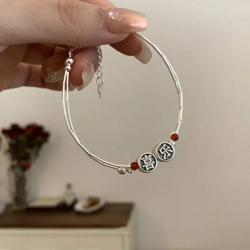 VENTFILLE 925 Sterling Silver Double Layer Pearl Bracelet for Women Girl Design Bead Korean Jewelry Dropshipping