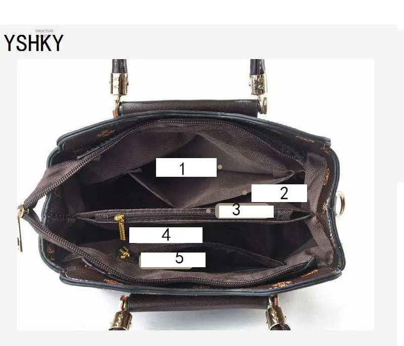New brand shoulder Bag leather  Women's luxury designer handbag for 2024 women European and American retro cross body Tote bags