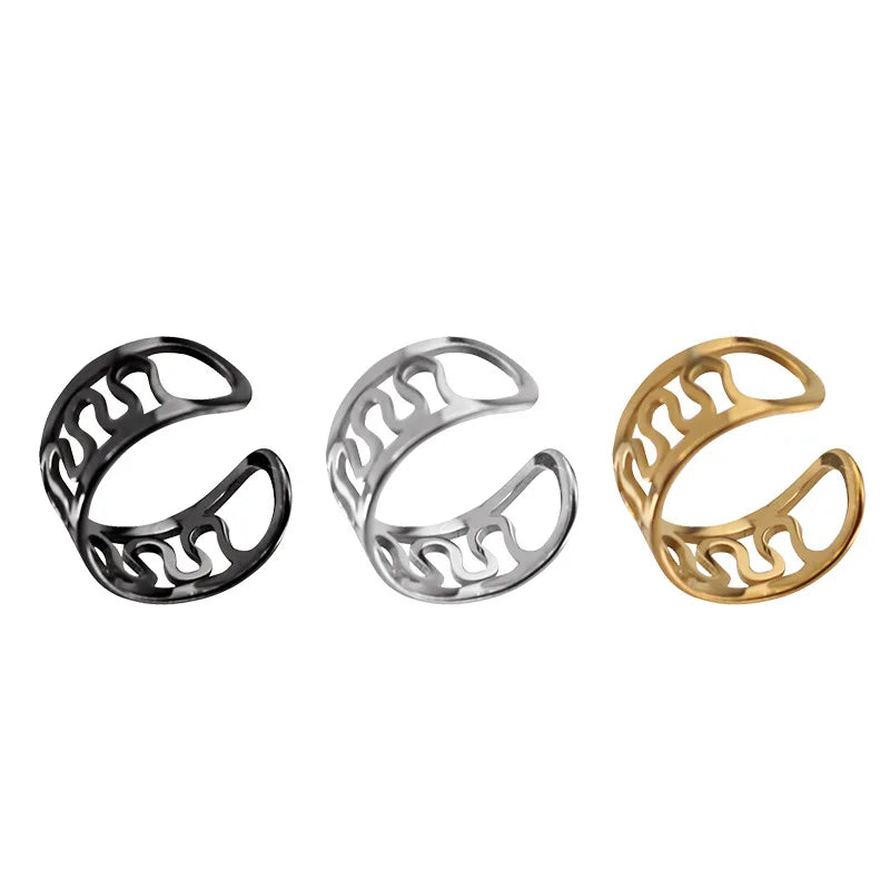 Korean Men's Ear Cuff Fashion Titanium Steel Clip Earrings For Men Single Ear Clips Without Pierced Ears Stainless Steel Jewelry