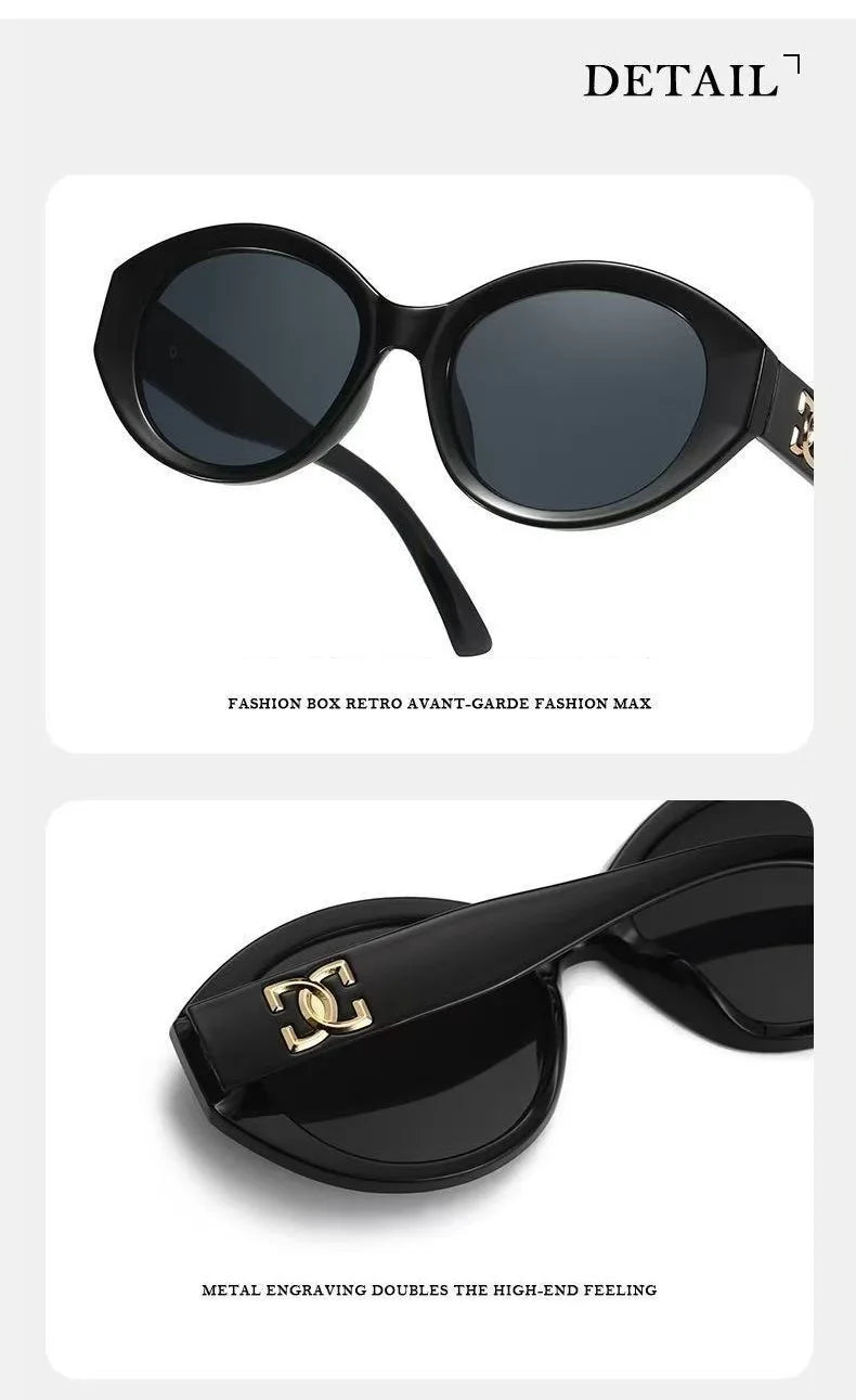 2025 Luxury Small Round Sunglasses - Unisex Designer Gradient UV400