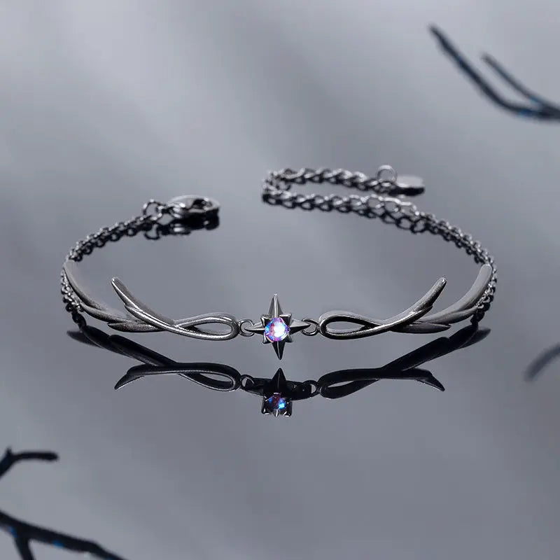 Gothic Punk Dark Style Black Bracelet Personality Ladies Simple Charm Casual Jewelry Gift
