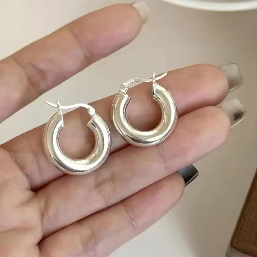 VENTFILLE 925 Sterling Silver CZ Star Moon Asymmetric Hoop Earrings for Women Girls Gold Silver Color Party Jewelry Gifts