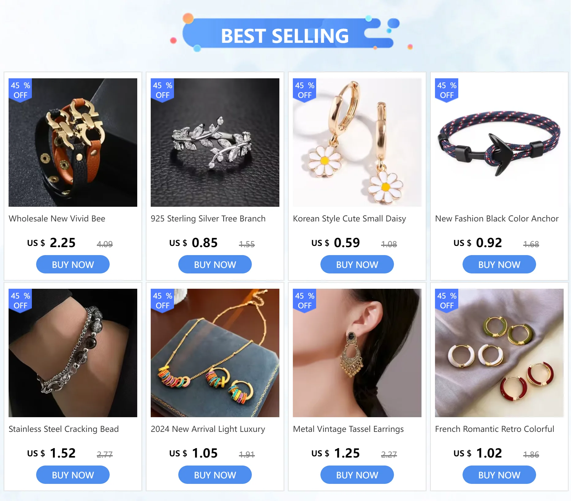 2024 New Hot Korean Beautiful Exquisite Fashion Long Shiny Gypsophila Earrings party Jewelry Exquisite Gifts Wholesale