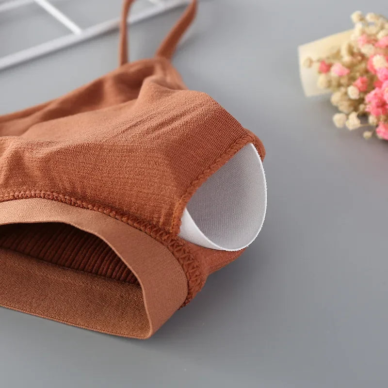 Women Thin Strap Bra - Seamless Hollow Out Wireless Bralette