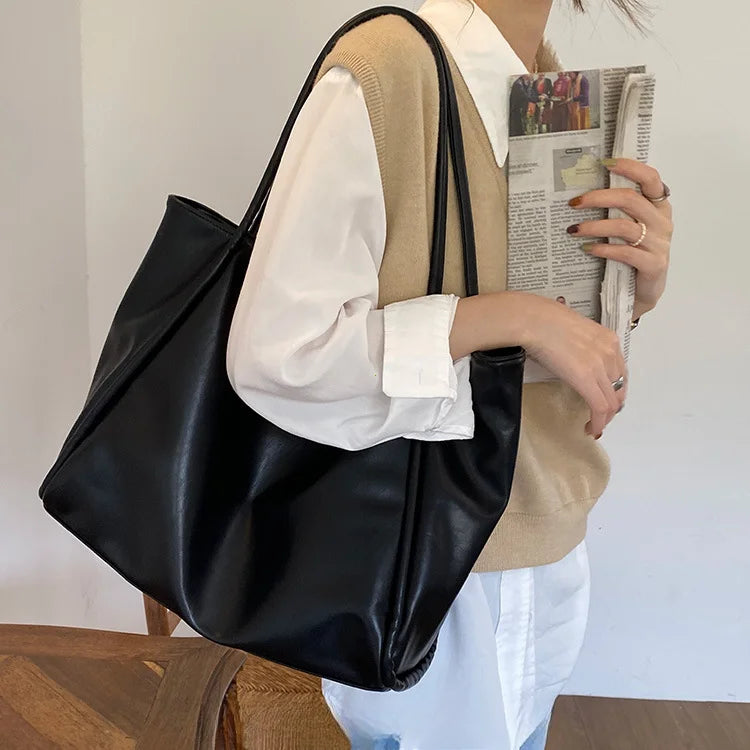 Portable Texture Tote Bag for Women, Shoulder Underarm Bag, Commuting Bag, Large Capacity, Niche Design, Autumn Winter Handbags