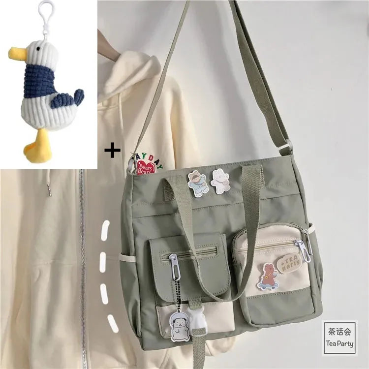Waterproof Canvas Women Handbags Shoulder Bags Nylon Ladies Tote Messenger Bag Oxford Handbag Crossbody Bags for Girls Satchels