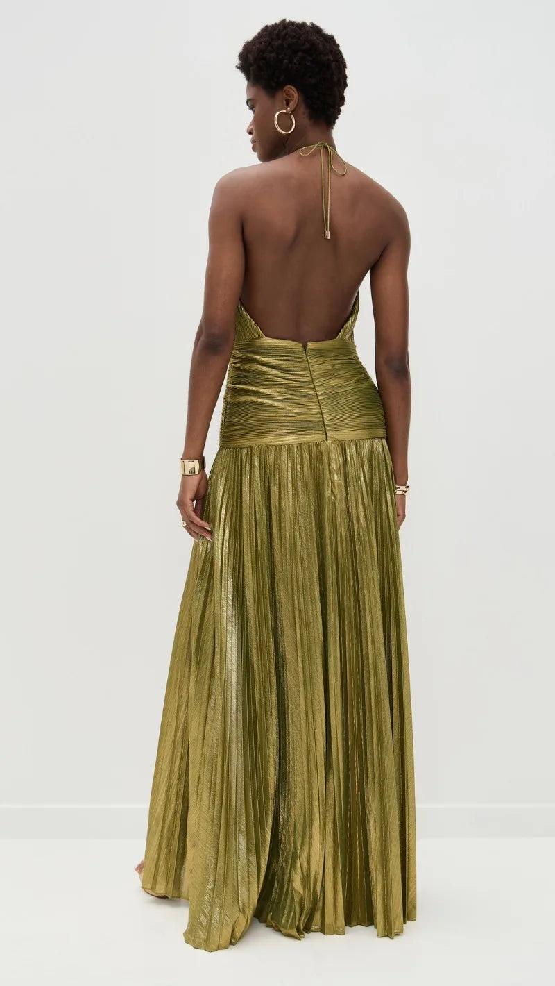 Luxurious Corset Party Dress - Off Shoulder Halter Celebrity Gown