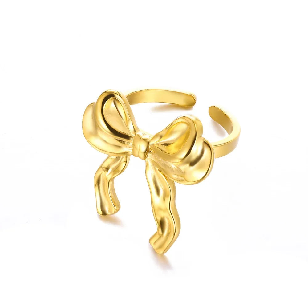 Pinky Zircon Ring for Women Stainless Steel Gold Color Ring 2025 Trend Couple Waterproof Aesthetic Wedding y2k Jewelry anillos