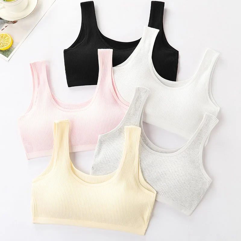 Cotton Girls Training Bras - Student Vest Breathable Sport Bras