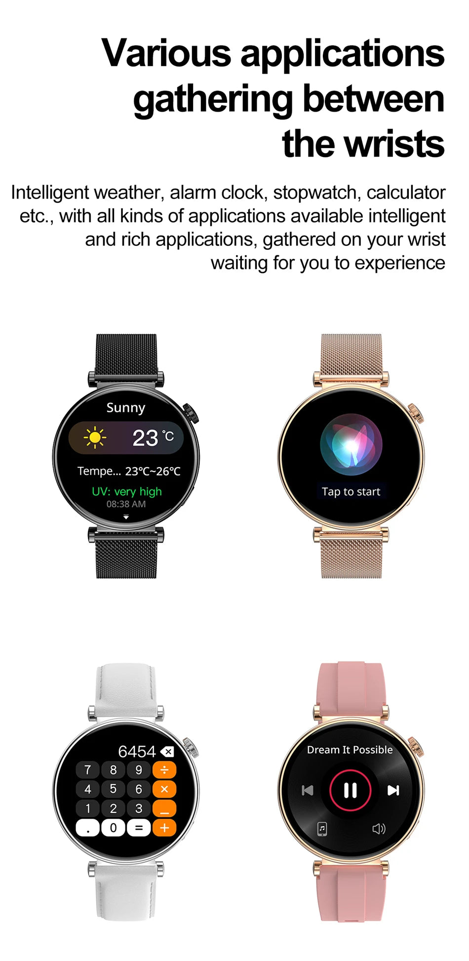 2025 New For Original HUAWEI Watch GT5 Mini Women Smartwatch GPS motion trail NFC 466*466 HD Full screen touch Ladies Smartwatch