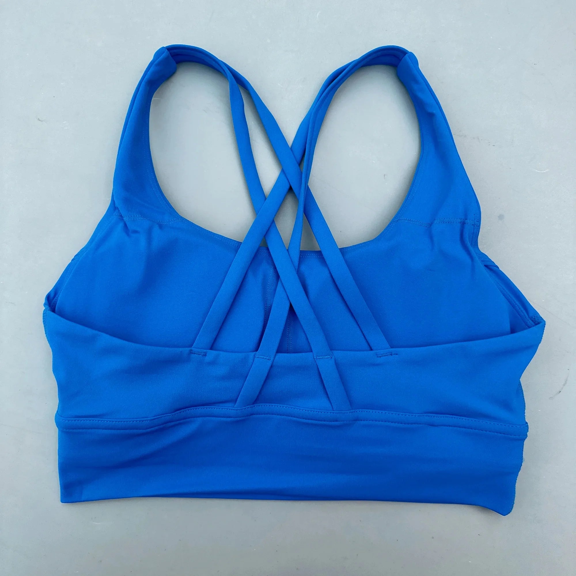 Solid Color Cross Fitness Bra - High Strength Yoga Sport Top
