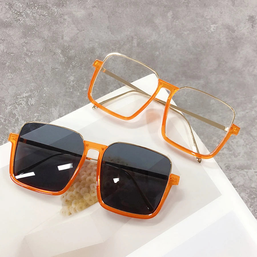 2025 Big Square Frame Travel Sunglasses - Luxury Gradient Unisex UV400