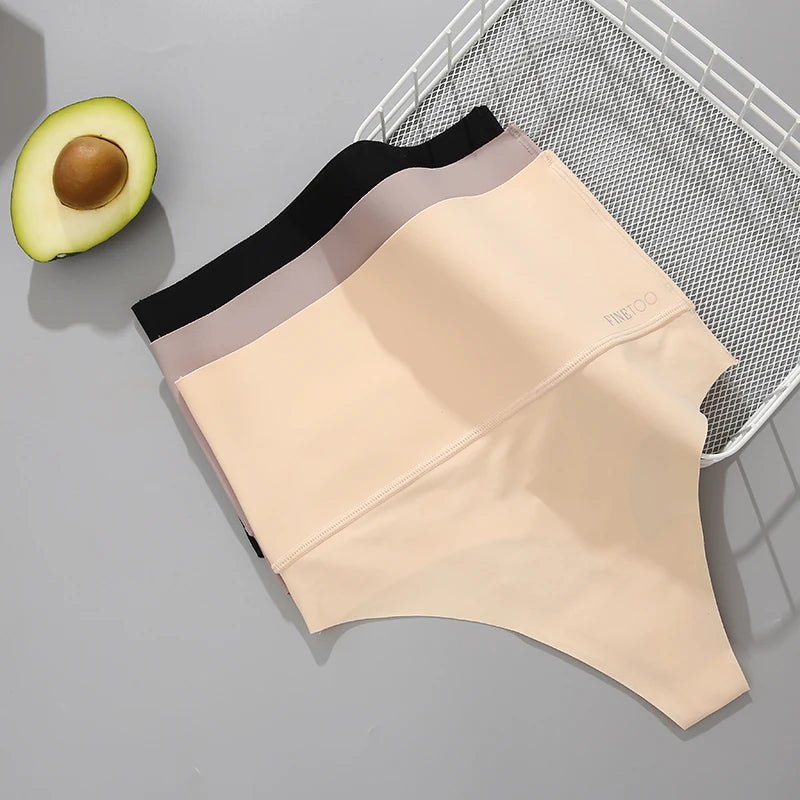 Seamless High Waist Women Thong Black Abdomen Hip Lift Briefs Body Shaping Underwear Breathable Female Panties Plus Size S-XL