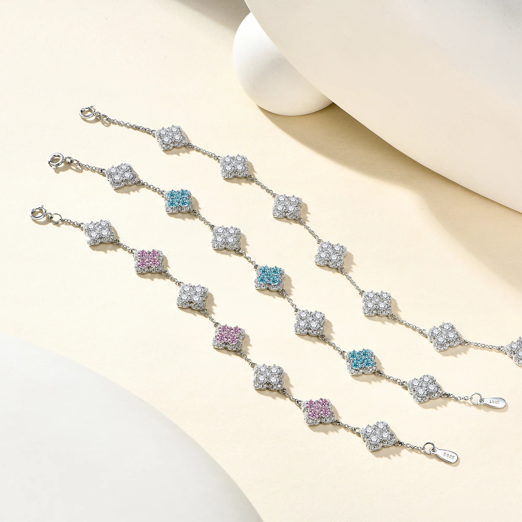 Moissanite Luxury Bracelet D VVS1 - S925 Sterling Silver Gold Plated