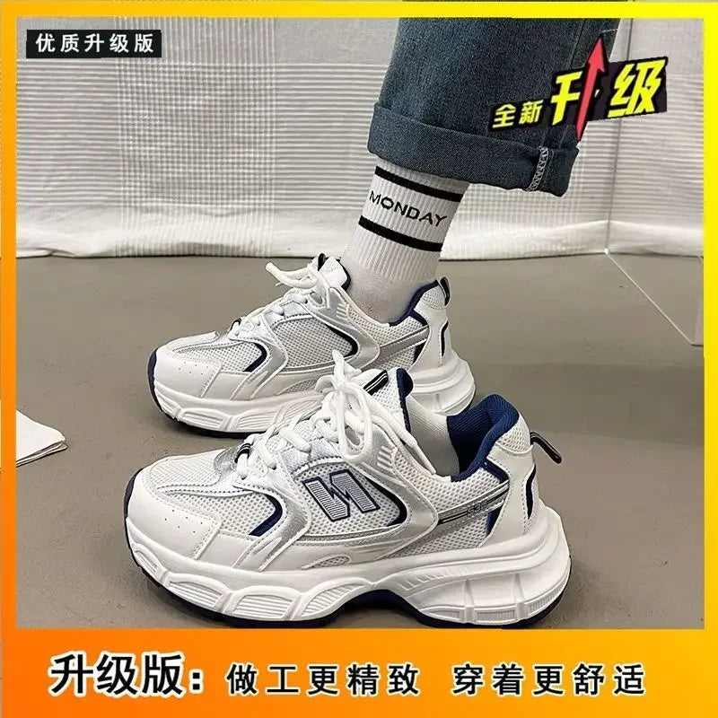 Luxury Thick Sole Women's Sneakers Spring Women's Sports Shoes Fashion Casual Shoes Outdoor Comfortable Breathable Tennis Shoes