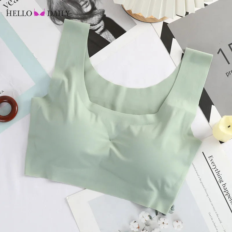 Ice Silk Sleep Bra - Seamless Yoga Sports Bralette
