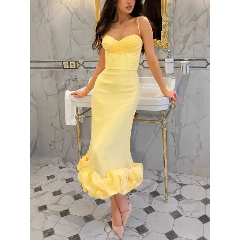Luxurious Corset Party Dress - Off Shoulder Halter Celebrity Gown