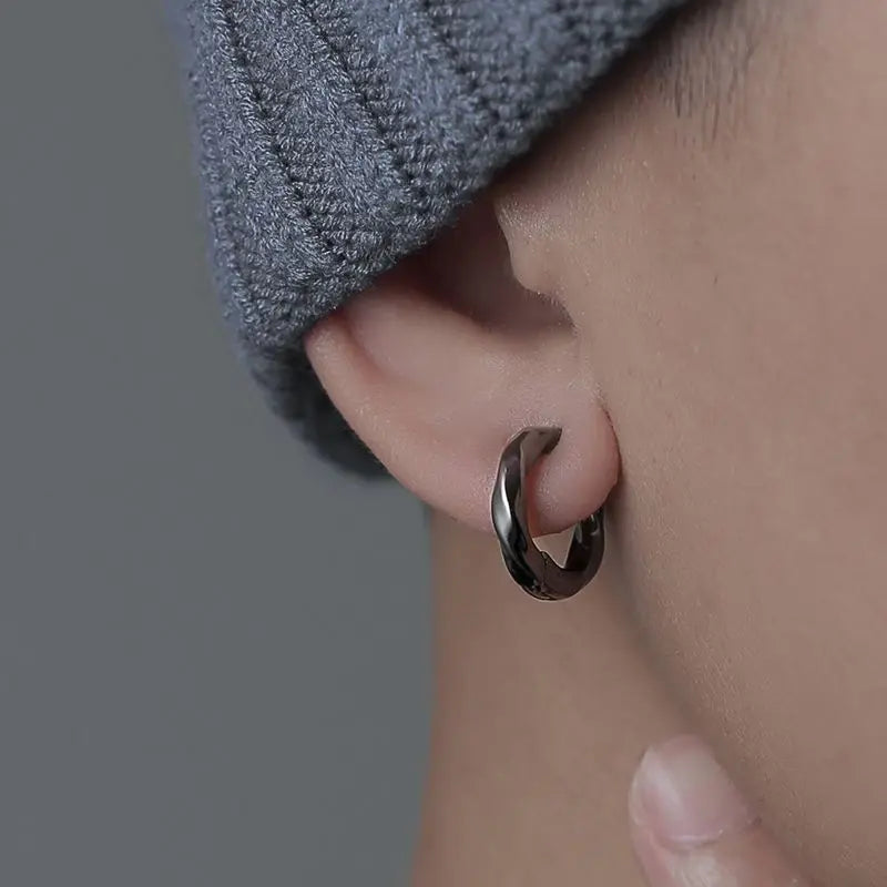 1Pcs Vintage Minimalist Stud Earrings for Teens Ear No Piercing Earrings Women Men Fake Pierced Unusual Party Earrings Jewelry