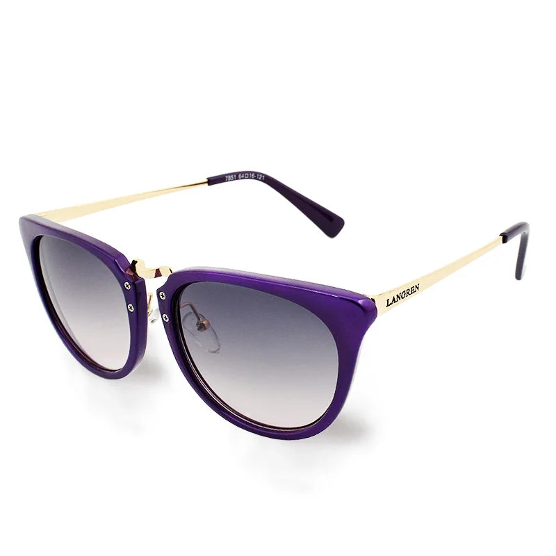 2025 Fashion Classic Vintage Cat Eye Sunglasses - Metal Decorate Women