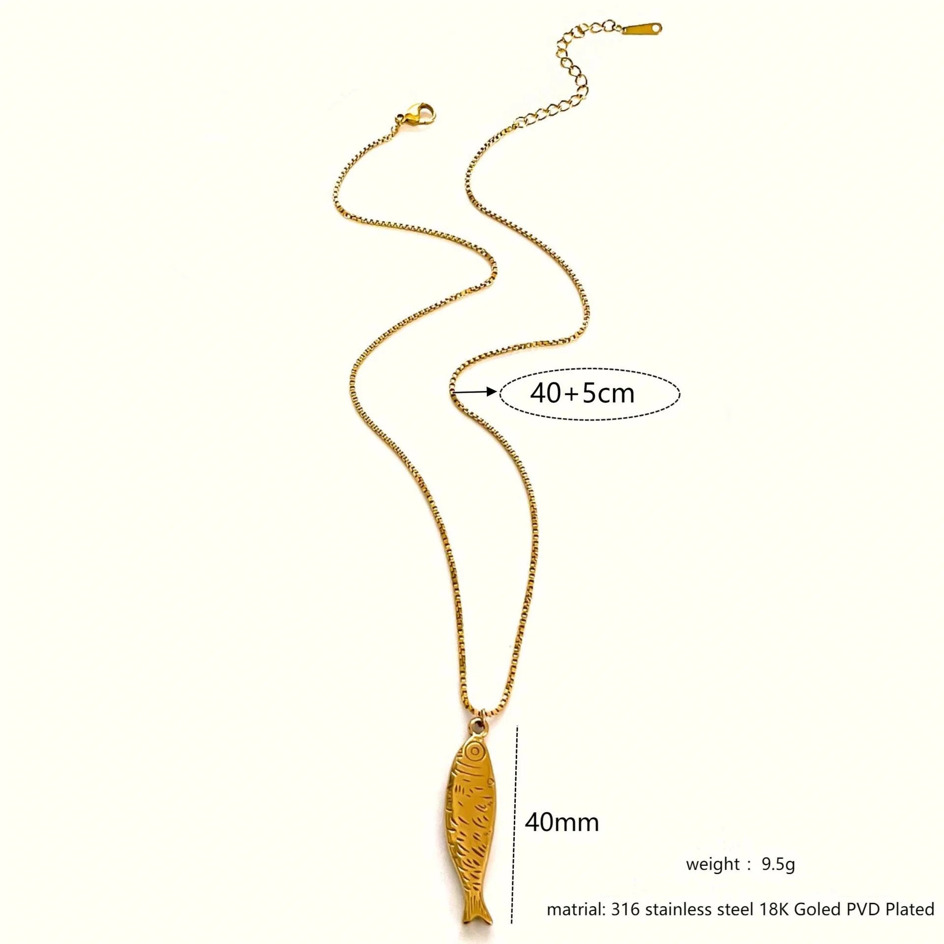 1/2pcs/Lot Cute Stainless Steel Gold Plated Small Fish Pendant Necklace for Women New Waterproof Beach Party Jewelry Summer Gift
