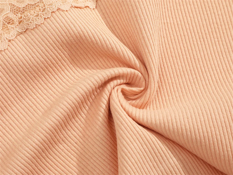 3PCS/Set Cotton Lace Underwear for Women Sexy Ribbed Floral Panties Comfortable Low-Waist Briefs Female Solid Comfort Lingerie