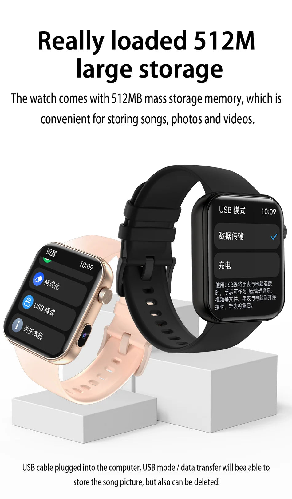 2025 Smart Watch Camera - Health Monitor Fitness Waterproof Bluetooth