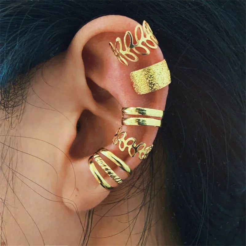 Fashion Female Gold Plated Piercless Ear Clip Earring 2025 New Fashion Jewelry Accessories Earcuff Earrings For Women Gifts