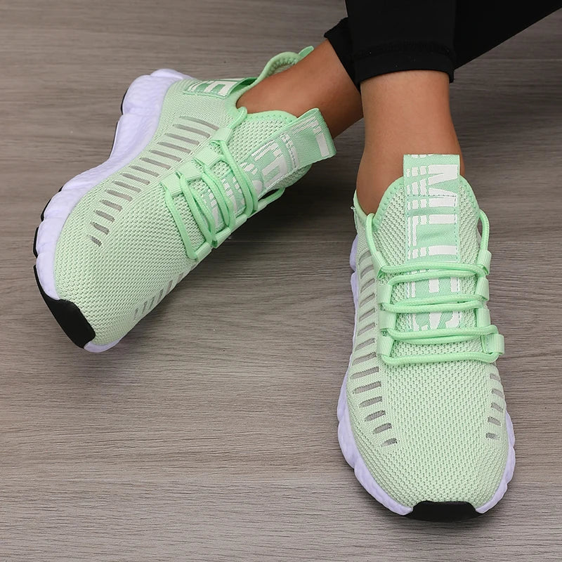 Women's Platform Sports Shoes - Breathable Hiking Walking Sneakers