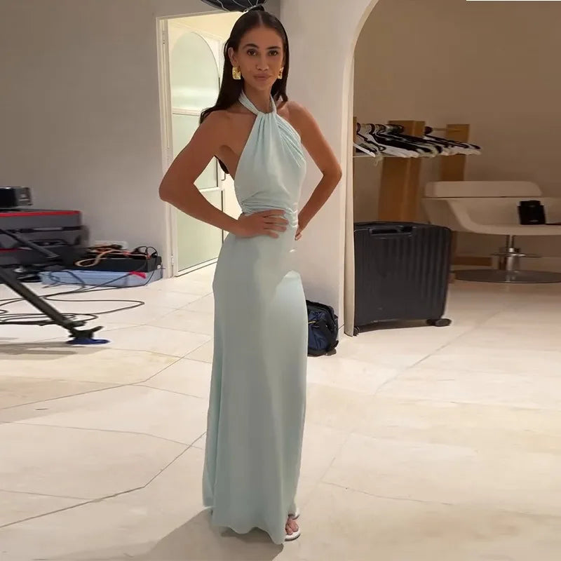 Luxurious Corset Party Dress - Off Shoulder Halter Celebrity Gown