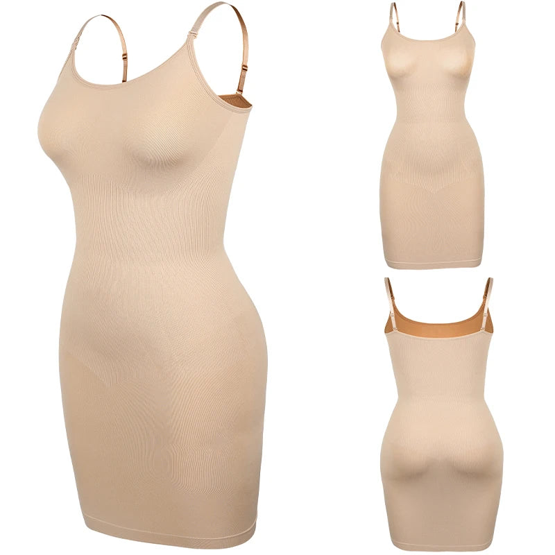 Women Shapewear Full Slip - Tummy Control Cami Mini Under Dress