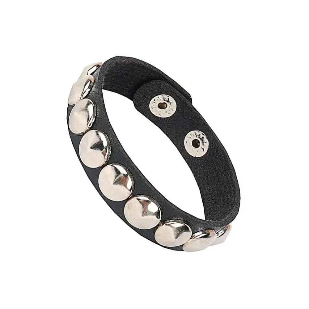 2024 Punk Dark PU Bracelet For Women Men Hip Hop Rock Chain Multi Layered Bracelet Trend Retro Gothic Jewelry Dancer Accessories