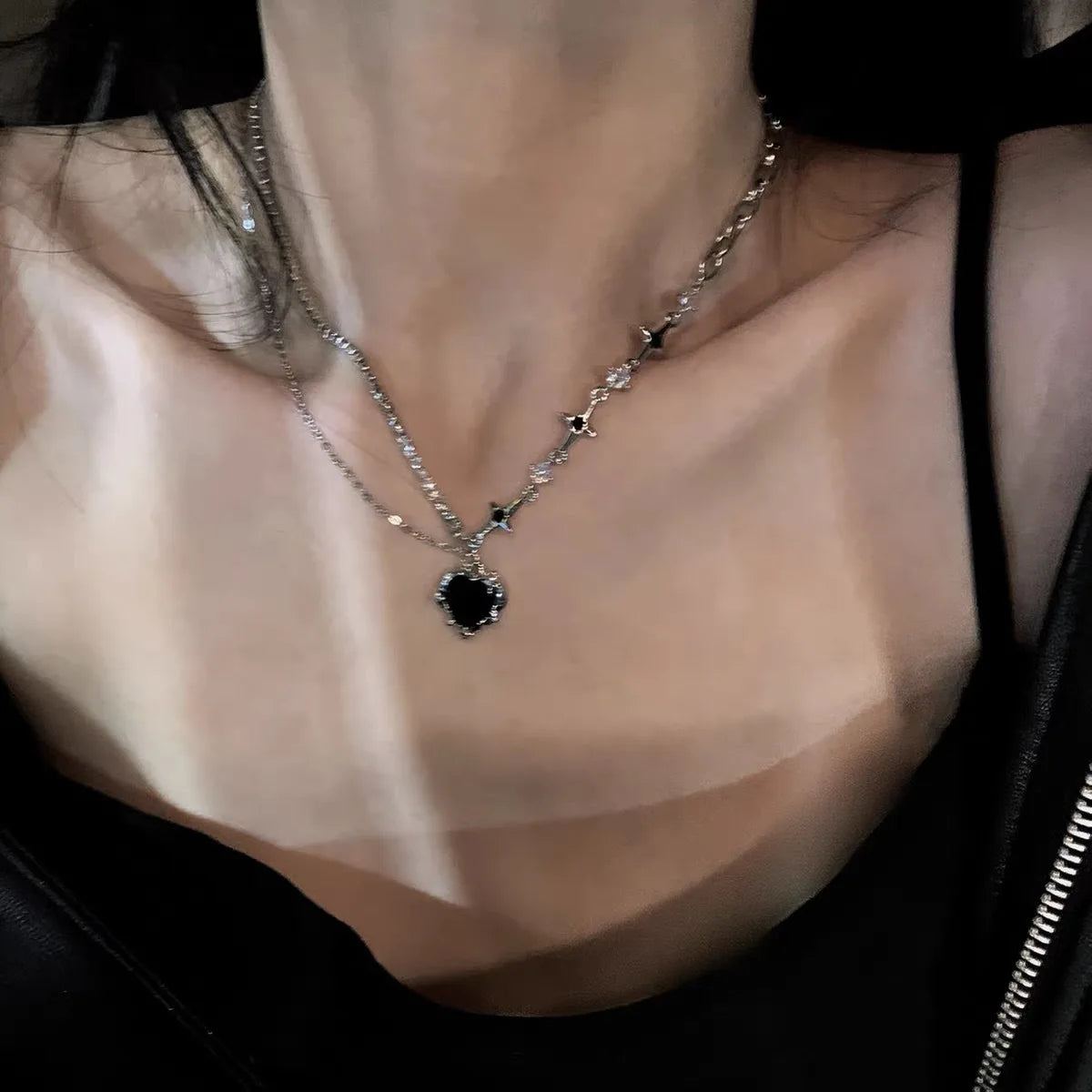 New luxury zircon necklace heart shaped tassel pearl necklace designer high end necklace birthday necklace