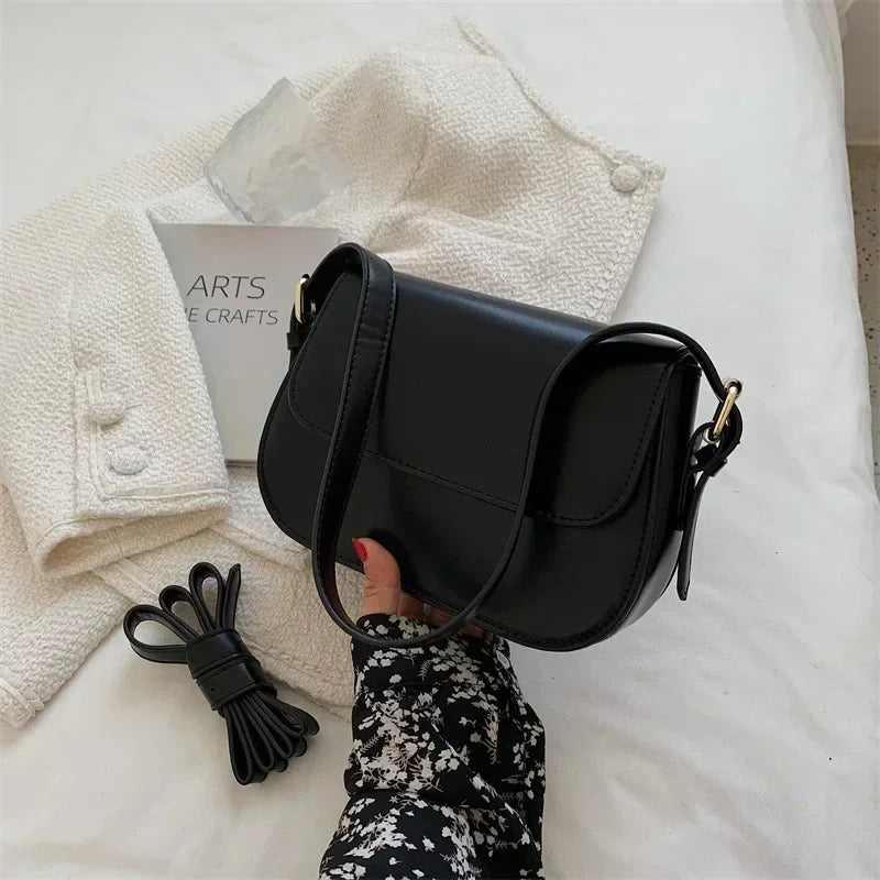 Advanced Texture Retro Small Saddle Bag Women 2025 New Popular All-Match Messenger Bag Fashion Underarm Bags Square Sling Bag