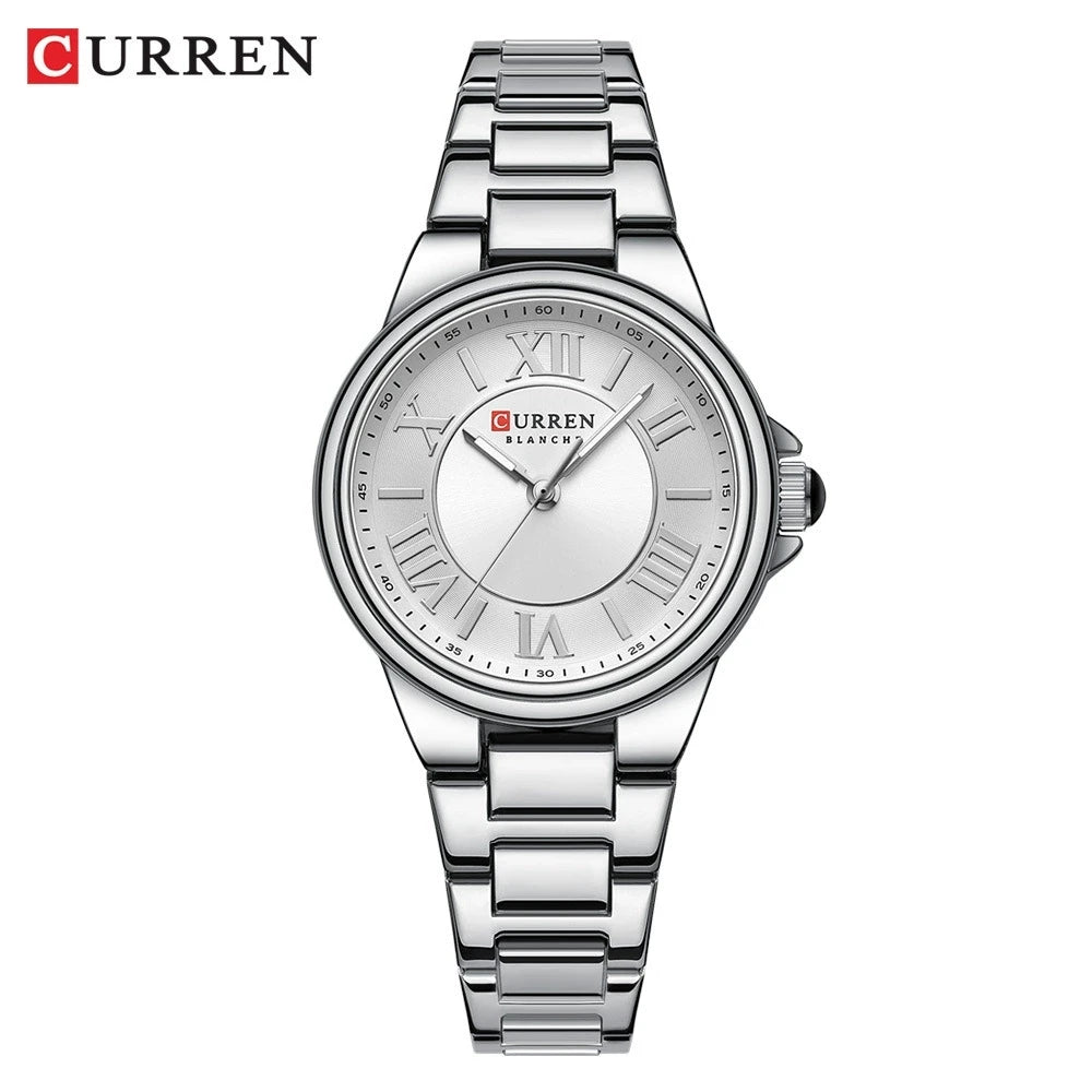 CURREN 9091 Fashion Accessories Watch Women Luxury Brand Elegant Bracelet Waterproof Quartz Women's Watch часы женские наручные