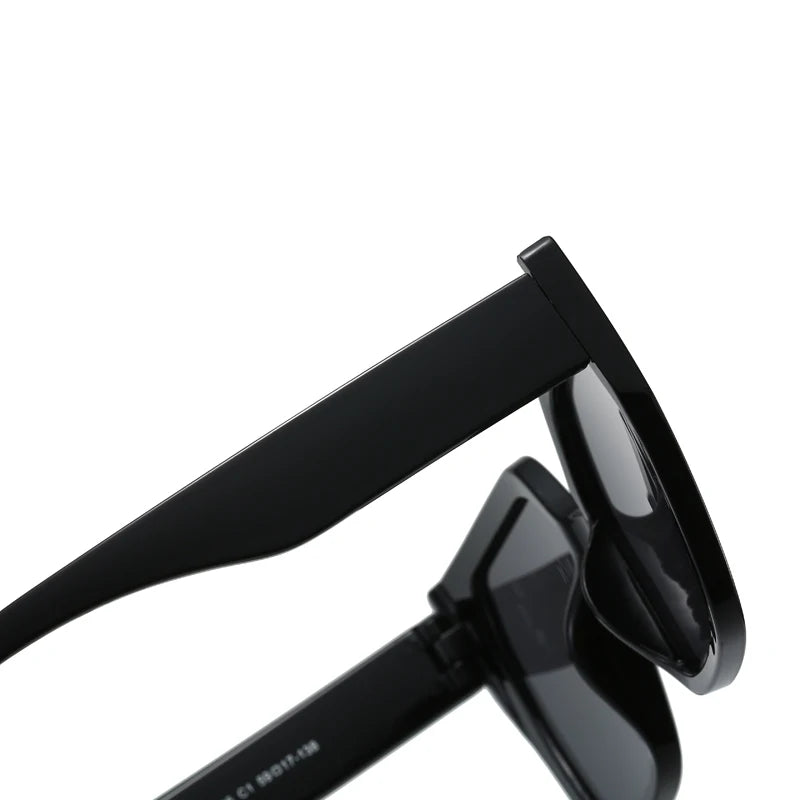 Vintage Square Fishing Sunglasses - Retro Unisex UV400 Black Eyewear