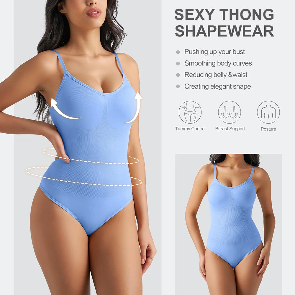 Bodysuit Shapewear - Tummy Control Butt Lifter Low Neck Jumpsuit