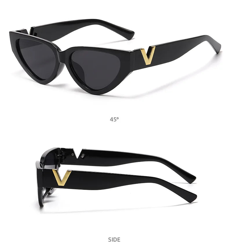 Luxury Glamour Cat Eye Designer Sunglasses - Fashion V Runway UV400