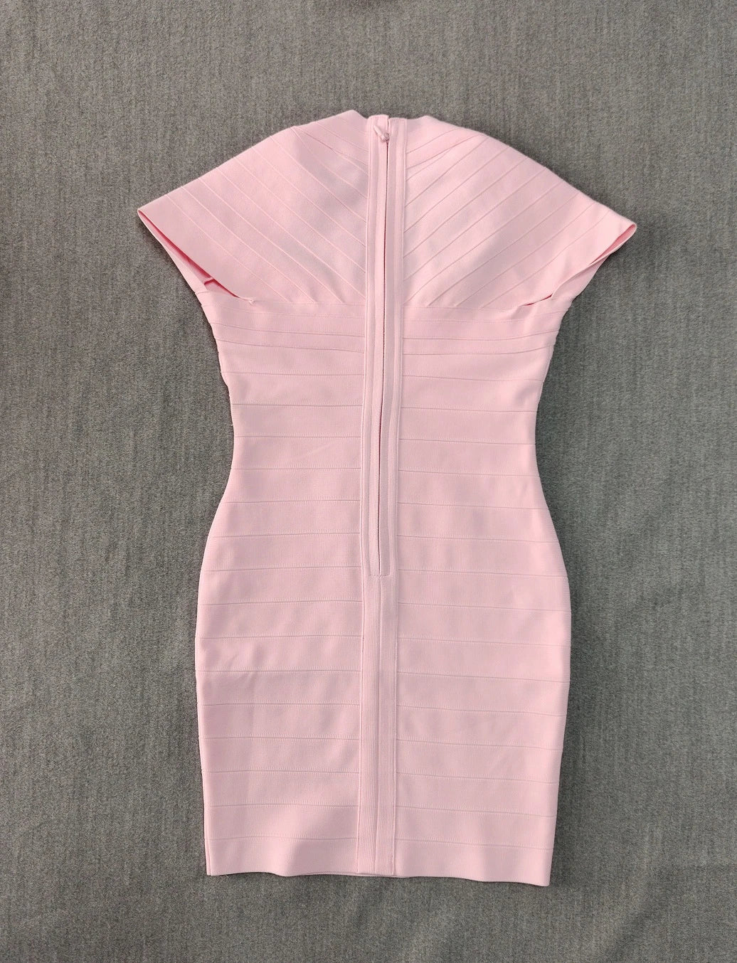HQBORY Summer Women Pink Bodycon Mini Sexy Bandage Short Sleeve V-neck Party Club Dresses bodycon vestidos