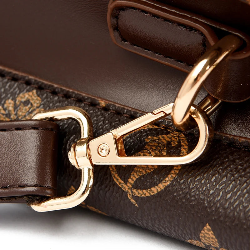 Luxury Print Leather Handbag - Large Capacity Crossbody Shoulder Bag