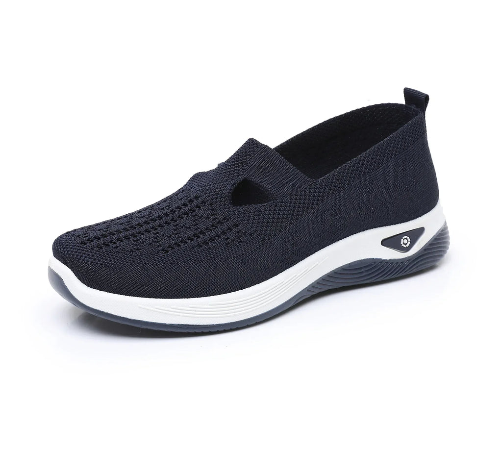 Comfortable Summer Shoes for Elderly Women Breathable Anti Slip Soft Sole Casual Walking Shoes Middle Aged Ladies Flat Sandals