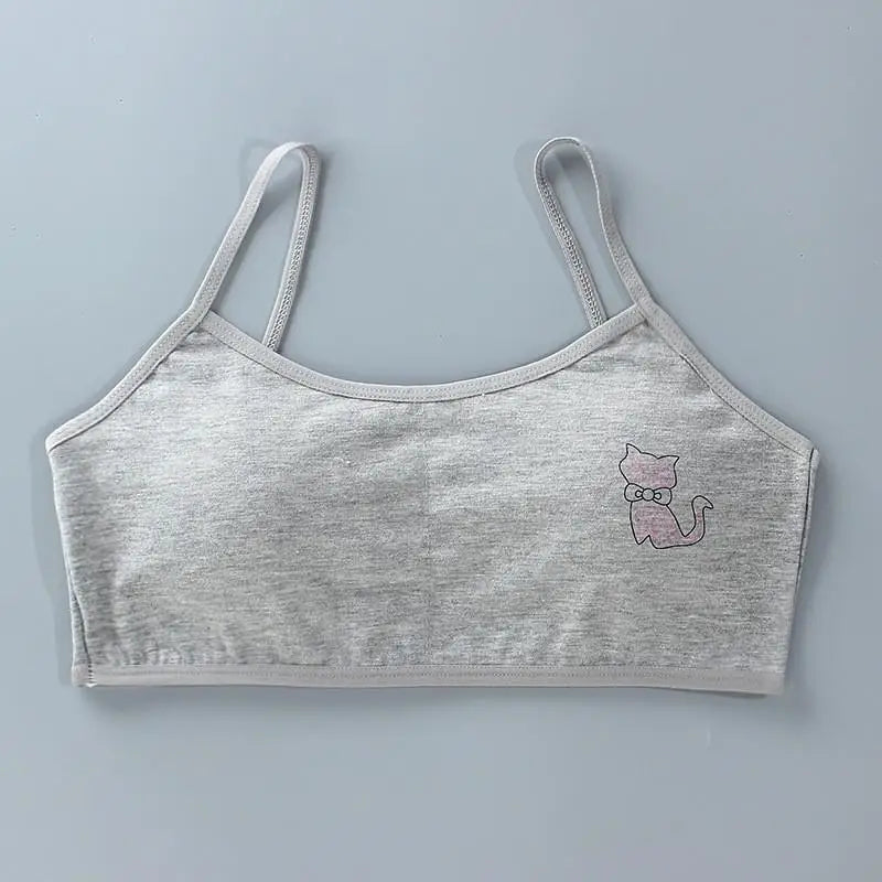 Teenage Girls Training Bras - Cotton Soft Sports Bra 8-16 Years