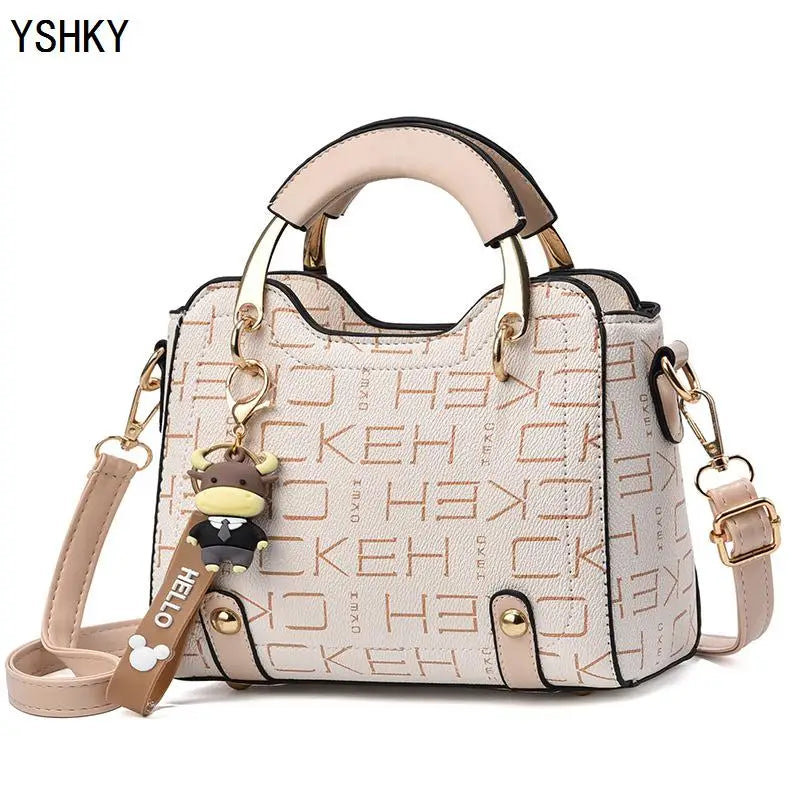 New brand shoulder Bag leather  Women's luxury designer handbag for 2024 women European and American retro cross body Tote bags