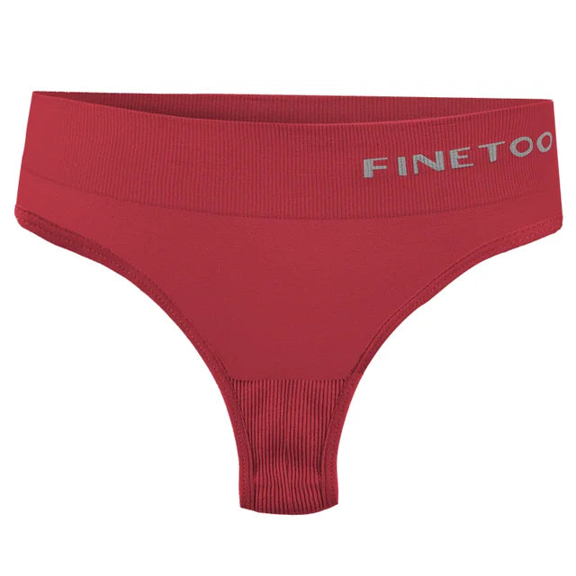 3PCS/Set Women's Panties Sexy Underwear FINETOO Large Size Thong Women Seamless Panties High Waist Girls Thongs M-2XL