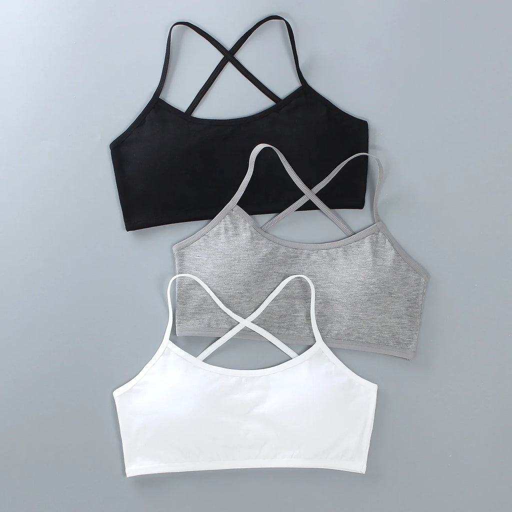 Teenage Girls Training Bras - Cotton Soft Sports Bra 8-16 Years