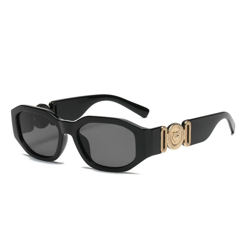 LONSY Fashion Square Sunglasses - Black Gradient Big Frame Retro UV400