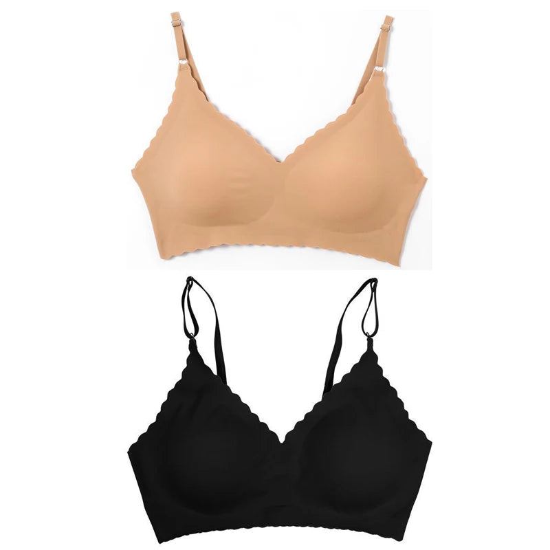 2PCS Ice Silk Seamless Bra - No Steel Ring Fitness Yoga Tank Tops