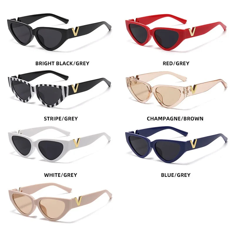Luxury Glamour Cat Eye Designer Sunglasses - Fashion V Runway UV400